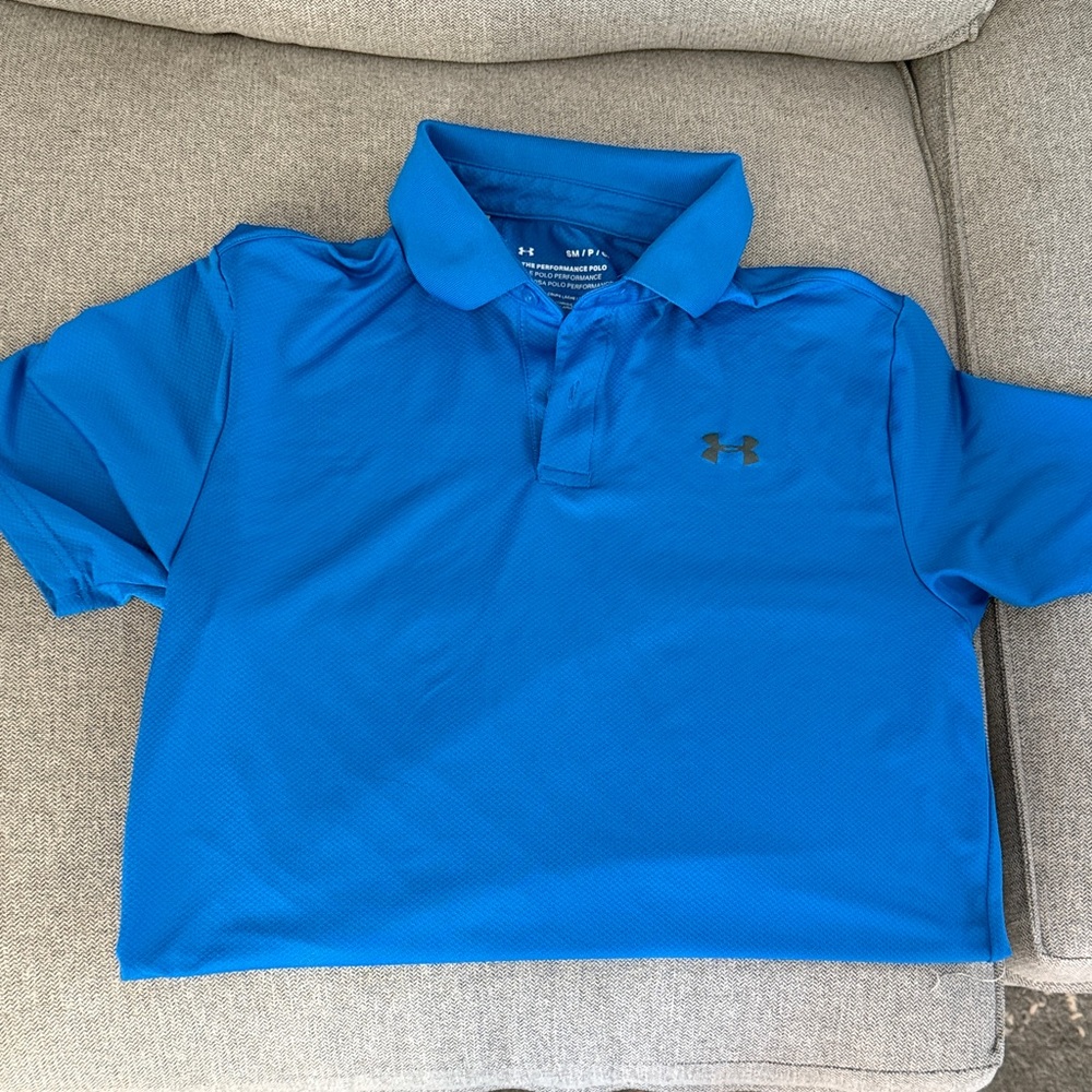 Under Armour mens Polo in Bright Blue